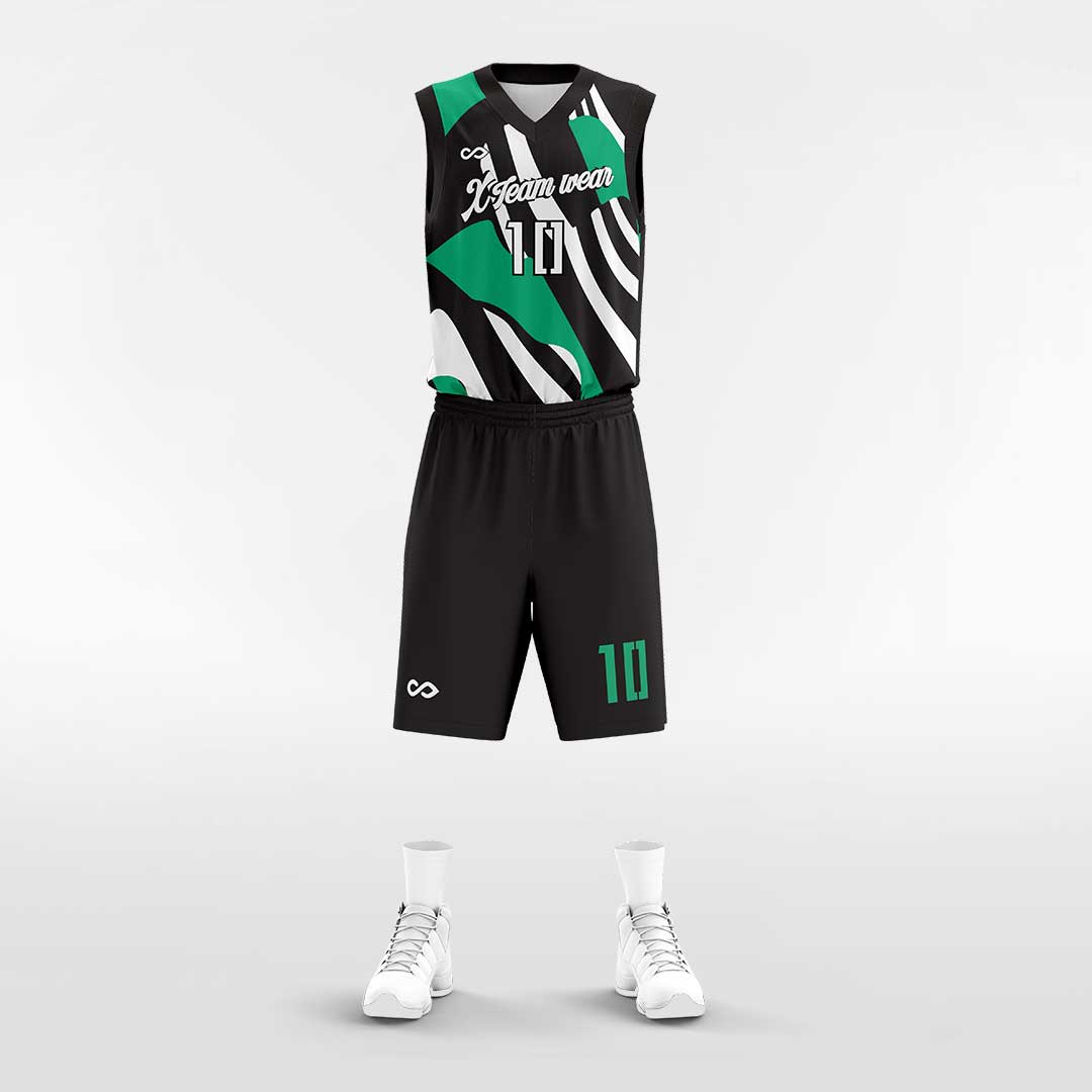 Zebra- sublimated basketball jersey set BK067