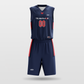 Captain America- sublimated basketball jersey set BK049