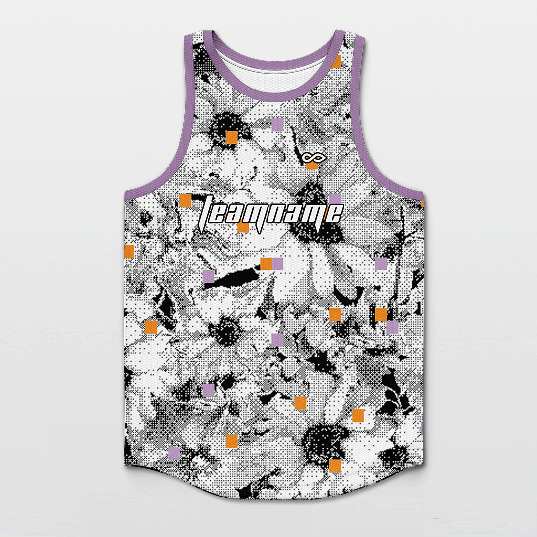 Pixel Flower - Customized Basketball Jersey NBK073