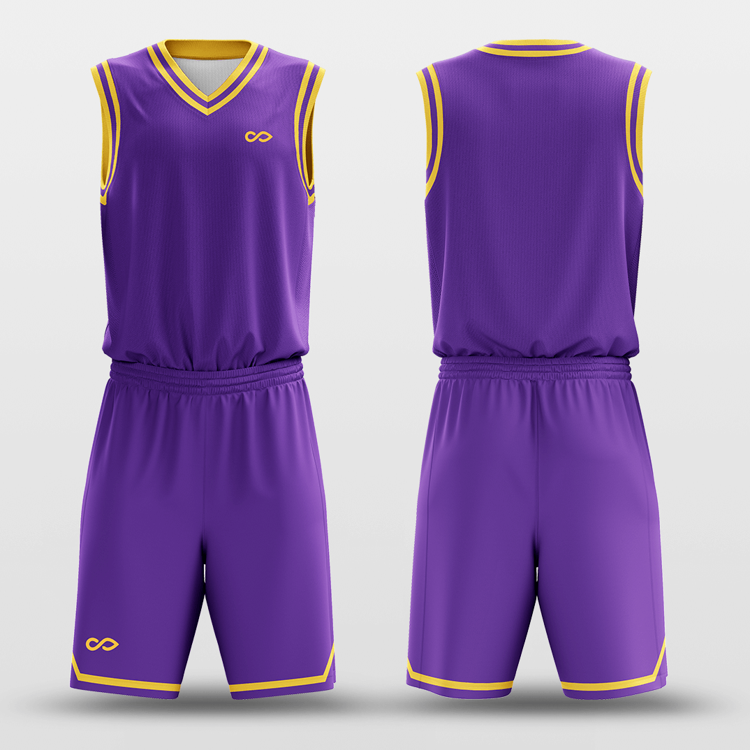 紫のバスケットボールジャージキット