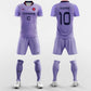 紫色ストライプのサッカージャージ